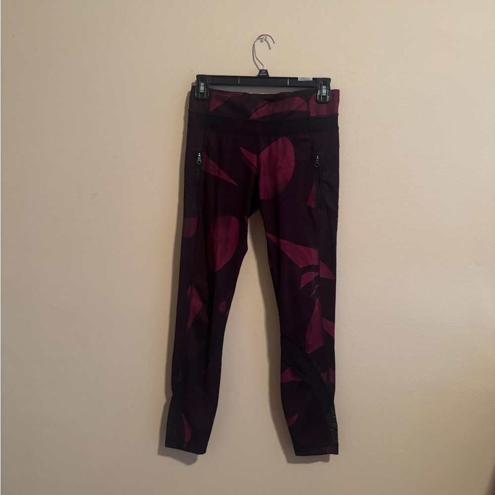 lululemon athletica Align Burgundy and Black Leggings.